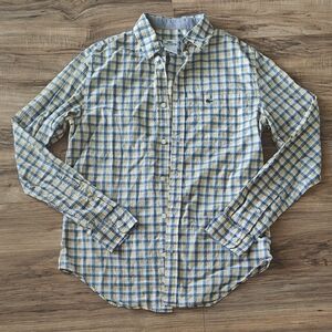 EUC Men's Plaid Lacoste Button Down Shirt